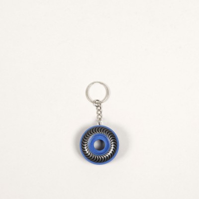 Spitfire Wheel Keychain Swirl Blue